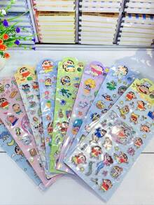 蜡笔小新可爱贴纸，水贴纸，减压贴纸，适合作为送给朋友和同学的手工礼物 - 彩色 - 查看 6