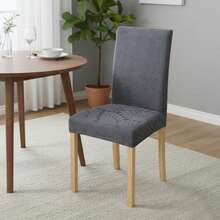 Kitchen Chair Covers - Dark Grey - View 4