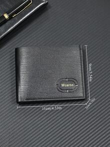 1pc Black Compact Design Men's Wallet Classic Black Multi-Card Slots Slim & Portable Credit Card Storage Large Capacity Main Compartment Great Gift For Friends And Fathers For Men Money Wallet Mini Wallet Purse Wallet Men Wallet Leather Small Wallet Travel Essential Badge Holder Id Card Holder Id Holder - Black - View 2