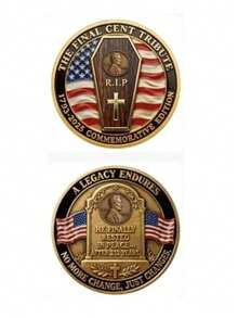 2025 Edition, 18 Designs In Total, The Last 1 Cent Colored Commemorative Coin (1909-2025), Lincoln Metal Coin Craft Collectible Gift