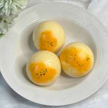 1pc New Realistic Soft Squishy Egg Tart Toy, Handmade Style Slow Rebound Stress Relief Toy For Adults - Multicolor - View 6