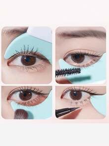 2个硅胶睫毛保护帽，适合初学者。它们可以作为辅助工具，用于在眼周涂抹眼线和睫毛膏，还配有柔软的新月形硅胶眼妆模板。 - 彩色 - 查看 6