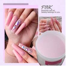 120克粉色亚克力美甲粉，无异味，无气泡，无需UV灯，持久显色，适用于亚克力美甲延长、雕刻等。（约120克粉末）DIY美甲饰品、美甲宝石、美甲用品、亚克力按压式美甲贴纸 - 粉色 - 查看 6