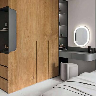 1 Roll Wood Grain Wallpaper, Suitable For Country Style Decor. This Waterproof Self-Adhesive Wallpaper Is Easy To Remove, With A Brown Wood Grain Appearance