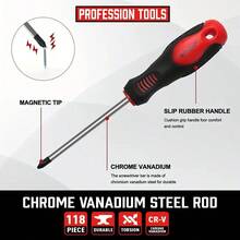 Amartisan 118pcs Magnetic Screwdriver Set With Plastic Racking For Home Repair DIY Craft - 118-piece(Yellow) - View 11