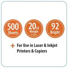 White Copy Paper 8.5 X 11 20 Lb 92 Bright 500 Sheets Per Ream - 1 - 查看 5