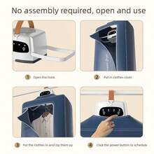 OBOVAY Secadora de ropa portátil y compacta, con tecnología de secado rápido mejorada, temporizador ajustable y función de liberación de arrugas - Multicolor - Ver 4