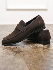 新款男士乐福鞋、休闲时尚莫卡辛鞋、舒适套脚鞋、透气软底驾车鞋、商务正装绒面革皮鞋、日常通勤鞋、时尚款 - 棕色 - 查看 7