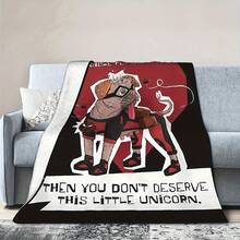 Deadpool & Wolverine Dogpool Blanket Cover Little Unicorn Plush Throw Blankets Airplane Travel Soft Warm Bedspread Breathable - 款式 - 查看 1