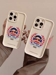 Paul Frank Licensed Bamboo Fiber Phone Case, Full Body Shockproof Protection With Camera Cover, Sunglasses Monkey Letter Pattern, New Design Compatible With IPhone 13/14/15/16/17 Pro Max - Multicolor - View 2