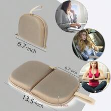 Foldable Cooling Gel Seat Cushion With Mesh Cover, Foldable Chair Cushion For Driving And Travel, Ventilative Mesh Cushion Of Cooling Gel & Memory Foam For Fatigue Relief (1 In Champagne) - 彩色 - 查看 3