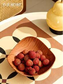 1 Set Luxury Asymmetrical Triangle Shaped Wooden Tray, Suitable For Snacks, Candies, Dried Fruits, Easy To Clean - Multicolor - View 4