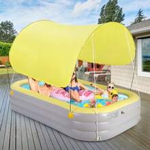 CYPNAlberca Inflable Piscina Familiar Cubierta Inflable para Piscina 260x160x60cm Piscina Hinchable 3 Niveles Rectangular Alberca para Niños Adultos Grandes para Patio y Exterior Exterior JardínFashion - 222582361 - Ver 7
