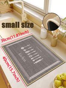 1 件装柔软橡胶亚麻厨房地垫，3.5 毫米厚厨房地毯，简约现代风格厨房吸水地垫，大尺寸地毯，缝边防止脱皮，吸水易清洁，亚麻表面，泡沫中间层，橡胶底部，适用于厨房地毯、厨房装饰、婚礼装饰、家居装饰、浴室地垫、入口地垫、洗衣房地垫、走廊地毯、客厅地垫等。 - 彩色 - 查看 14