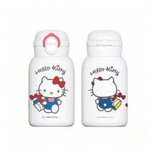 Miniso 三丽鸥 Hello Kitty 500毫升/16.91盎司双杯保温杯 (ZG)：采用耐用的304不锈钢材质，真空隔热（保温6小时/保冷12小时），双杯设计，时尚的Hello Kitty印花+文字细节，轻巧便携，多场景适用（办公室/学校/户外），实用三丽鸥主题保温杯（1个） - 米白色 - 查看 7