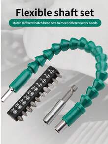 Multifunctional Swivel Flexible Shaft Set: Screwdriver Flexible Shaft Socket Bits, Connecting Shaft, Multi-Angle Drill Corner Adapter, Hex Shank Bit Extension Rod, Universal Flexible Drill Bit Extension, Suitable For Precision Drilling Angle Connecting Rod, Fits Any Drill Bit - No External Power Required, Tool Accessories, Drill Bit Extender, Swivel Ratchet Bits - Multicolor - View 1