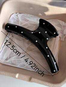 2个/1个女士红色M形爪夹，黑色波点发夹，发爪发卡，时尚百搭优雅简约纯色发夹，适合日常、休闲、派对、海滩、度假、发型设计、洗脸/洗头、化妆、服装配饰，秋季时尚发夹，秋季发饰，冬季发夹，春季发夹，夏季发夹，女士发爪 - 彩色 - 查看 4