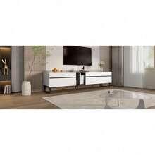 Television Stands & Entertainment Centers - White + Particle Board - View 10