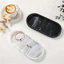 1pc Silicone Storage Tray, Oval Vanity Tray, Sink Sponge Soap Dispenser Holder, Perfume & Cosmetics Storage Box, Makeup Ring Holder Tray, Home Goods, Bathroom Accessories, Home Decor, Home Furnishings