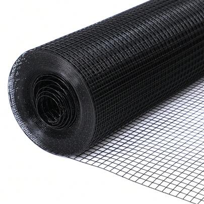 Black Hardware Cloth, 1/2 Inch 36in*50ft 19 Gauges Black Vinyl Welded Wire Fencing, Welded Metal Chicken Wire Fencing Roll For Garden Fencing & Pet Enclosures