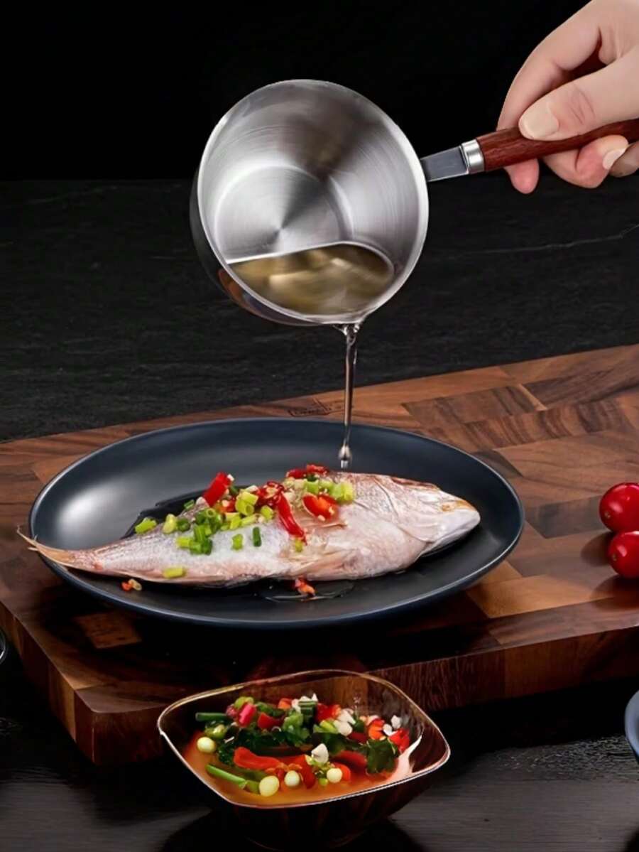 2pcs Stainless Steel Drip Oil Pot, Butter, Chocolate, Cheese Melting Pot, Mini Frying Pan, Can Make Baby Food, Essential Kitchen Tool - Multicolor - View 1