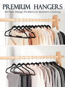 (Black) Ultra-Strong Load Capacity, Luxury Velvet Hangers, 360° Rotating Silver Hooks, Non-Slip And Mark-Free! Withstands Heavy Loads Without Deformation Over Time! Thickened Design-Perfect For Household Clothing Storage, Wardrobe Organization, Room Tidying, And Transforming Your Closet Storage. Space-Saving Solution, Stylish Hangers, Chic Storage Boxes, Durable Plastic, Heavy-Duty Hangers, Smooth Rotation, Neat Freak Essentials, Home Organization. 20pcs Premium Velvet Hangers Sturdy & Durable Space-Saving Ideal For Coats, Pants & Formal Wear Grooved Anti-Slip Surface Perfect For Closets Or Dorm Rooms Standard Hangers Coat Hangers Organization & Storage - 彩色 - 查看 8