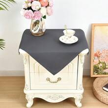 Small Square Tablecloth 2 Pack 24 X 24 Inch Washable Polyester Table Cloth Solid Grey Heavy Duty Fabric End Table Cover For Bedside Table Bedroom Nightstand,Grey24inchx24inchSquare - Grey24inchx24inchSquare - View 2