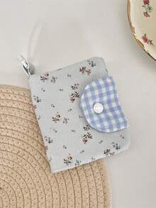 1个格子花纹卡片袋，零钱袋，耳机收纳袋，包包挂饰，包包装饰，银币袋，钥匙袋，迷你红包，时尚便携，多功能，生日礼物，情人节礼物 - 彩色 - 查看 16