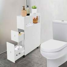 Bathroom Storage Cabinet, Narrow Floor Storage Cabinet, Storage Cabinet With Drawers,Small Bathroom Storage Cabinet For Small Spaces - Default - View 8