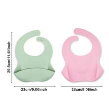 Silicone Baby Bibs, Waterproof And Stain-Resistant Infant Feeding Smock - Multicolor - View 9