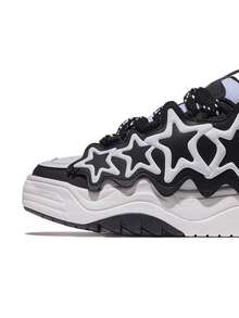 CAMEL CROWN 女士休闲运动鞋，星集团运动鞋，休闲透气防滑平底鞋 - 駱駝白/黑 - 查看 2