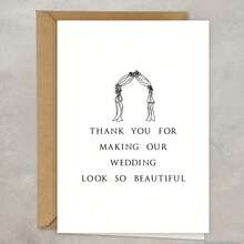 A Personalized Wedding Thank You Card - Elegant Entertaining Thank You Note For Any Recipient, With Envelope - English - Special Wedding Day Thank You Stationery. - Multicolor - View 15