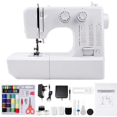 818 Mini Household Electric Sewing Machine With 45 Stitches & 42pcs Sewing Kit UK