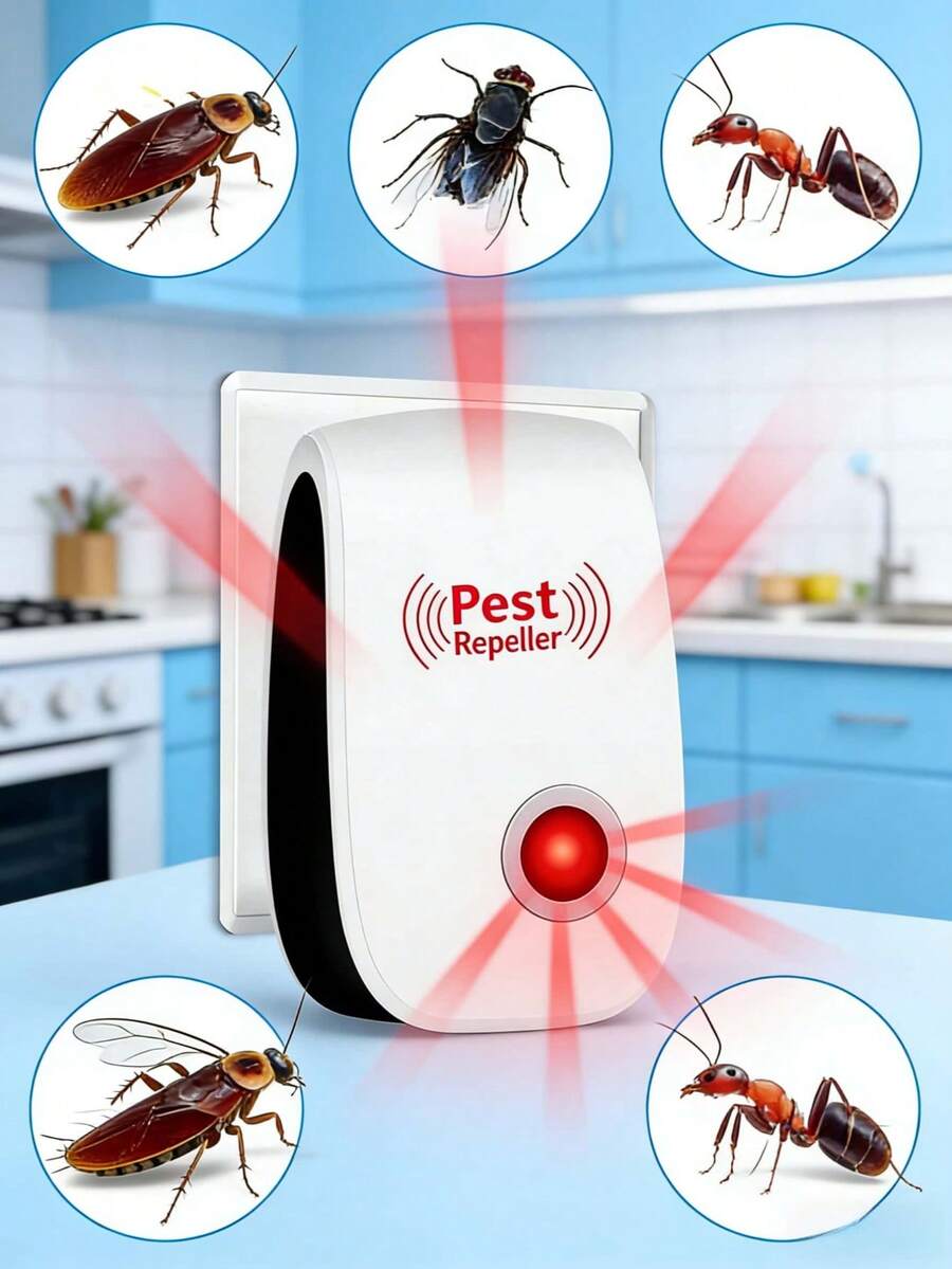 10/5/3/1 Set Of Electronic Ultrasonic Insect Repellent Devices, Universal Model Ultrasonic Insect Repellent Device, White Color, Can Be Used To Repel Rats, Cockroaches, Mosquitoes, Geckos, Flying Insects, Pests And Snakes, Can Effectively Repel Small Animals, German Style/European Style/American Style Insect Repellent Device, Electronic Ultrasonic Insect Repellent Device For Repelling Insects, Suitable For Indoor Household Use!