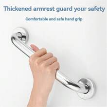 1pc/2pcs Stainless Steel Handrail Barrier-Free Bathroom Toilet Safety Bathroom Handrail For The Disabled And The Elderly Bathroom Handrail - Multicolor - View 8