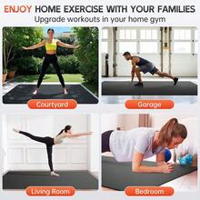 Large Exercise Mat, 10 X 6 8 X 6 7 X 5 6 X 4 7MM Thick Workout Mat For Home Gym, HighDensity Gym Mat For Home Gym Floor, Non Slip Large Yoga Mat - Black6x4 - 查看 5