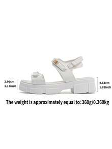 Latest Fashion Solid Color Cute Sandals For Outdoor, Date, Party, Office, Beach, Wedding, Suitable For Spring/Summer - White - View 7