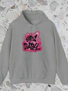 1 PcsFleece Sweatshirt,90s Graphic Classic Airbrush Illustration Retro BirthdayHoodies, Quality Hoodies, Machine Washable – Easy To Clean, Minimalist Design – Clean And Modern Look,Hoodies For Men And Women,Sudaderas Para Hombre,300g Cotton Casual Hoodies, Oversize Hooded SweatHoodies With Pockets,Graphic Hoodies,Fall And Winter Long Sleeve - 灰-3 - 查看 6