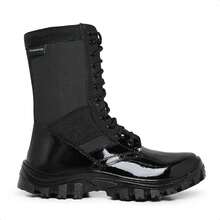 Lughato Extra Shine Military Boots - New Release - màu đen - Xem 3