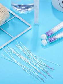 120PCS Earrings Hole Clean, Fragrance Odor Removal Ear Care Kit, Piercing Floss Disposable Piercing Aftercare Piercing Cleaning Line, Ear Piercing Care Cleaning Tool,Suitable For Men And Women - Nhiều màu - Xem 7