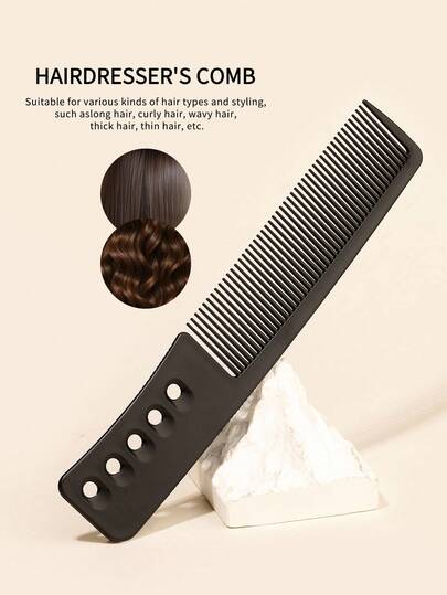 Carbon Fiber Hair Comb; Hair Salon Hair Brush; Haircutting Brush; Hairdressing Tool; Tony English Cape Cutting Comb; Flat Top Comb