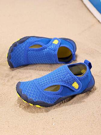 Kids Water Shoes, Multiple Colors Available, Unisex, Hook And Loop Design For Easy On/Off, Children's Wading Shoes, Classic & Fashionable, Suitable For Summer Beach & Outdoor Activities