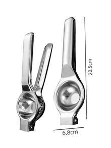 1pc Stainless Steel Lemon Squeezer - Metal Citrus Juicer - Lime Lemon And Fruit Juicer With Silicone Handles - Large Manual Citrus Press Juicer - Hand Held Squeezer - Ergonomic Design With Solid - Multicolor - View 4