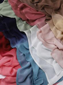 Khăn trùm đầu Hijab thoáng khí, kín đáo mới dành cho nữ, kiểu ombre, đường may đôi, chất liệu modal, thích hợp cho mùa xuân/hè. - Nhiều màu - Xem 5