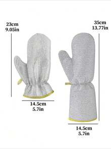 2只装。高品质钢丝洗碗手套。内置PVC材质。防滑、轻便、耐用。适用于厨房、浴室、卫生间和户外清洁。家务劳动。浴室清洁。防滑握柄。符合人体工学设计。耐用材质。加固缝线。清洁用品。家居必备。 - 彩色 - 查看 2