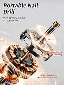 1pc Electric Nail Drills Kit Remove Polisher Manicure Pedicure File Sanding Bands Machine Art Pen Device Equipment Home Salon - 彩色 - 查看 9