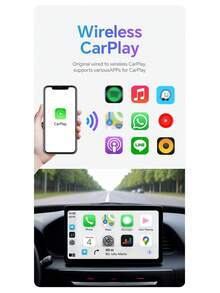 XUDA 2-In-1 Wireless CarPlay/Android Auto Adapter - 2.4-5.0 GHz WiFi 5 Carplay Converter, Wired To Wireless, Fast Auto-Connect, No Latency, Compact Design, Compatible With IPhone & Android, With USB/USB-C Port, No Battery - B - View 10