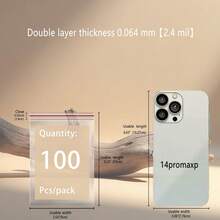 XZV 100个1英寸至12英寸塑料可重复密封袋,可重复使用拉链袋,厚度0.064毫米/2.4密耳,透明珠宝包装袋,周年纪念生日礼物袋,多用途工具配件袋,节日礼物包装袋,塑料真空袋,透明自粘袋,服装配件收纳盒,适用于运输、旅行、存储、包装、礼品、生日、周年纪念、婚礼等场合。 - 100只 - 查看 17