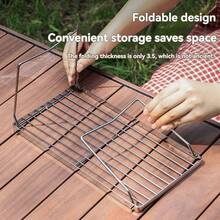 1个户外多用途不锈钢烧烤架，适用于露营、野餐、户外聚会和节日聚会，重型烧烤架，适用于燃气、木炭和电烤炉，是夏季烧烤、家庭聚会和户外烹饪的理想之选，坚固耐用的防锈材料，适用于多种使用场景。