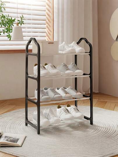 Skohylla med 4 våningar - Fristående skoskåp, Lämplig för garderob, ytterdörr och hall - Enkel montering, Platsbesparande, Perfekt som julklapp, Alla hjärtans dag-present, Julklapp, Personlig present eller Alla hjärtans dag-present